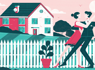 Falling In Love all over again - Woman and Home colour design editoral editorial illustration illustration love print romance