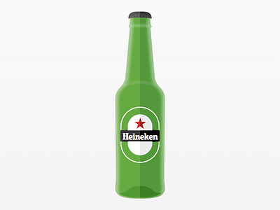 Heineken alcohol beer bottle drink vector