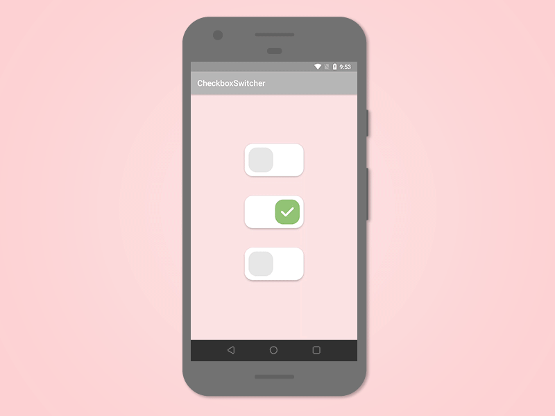 Dribbble android animations checkbox design switch ui ui animation ux