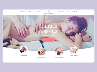 Max Tantric Massage design flat logo massage minimal typography ui user interface ux web website women
