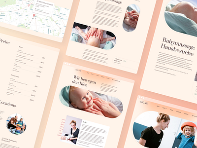 Babymassage baby children clean design homepage kids logo massage minimal minimalist product services ui uiux user interface ux web website