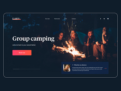 Header Exploration for Camping Website