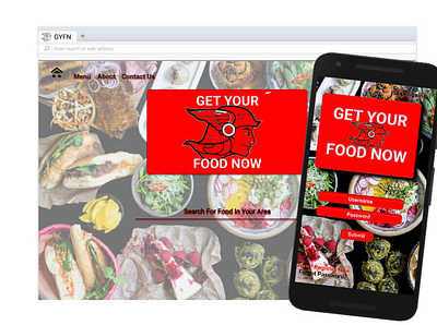 Get Your Food Now App & Web Interface app app design design logo melauxdesign ui ux web