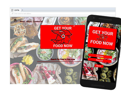 Get Your Food Now App & Web Interface