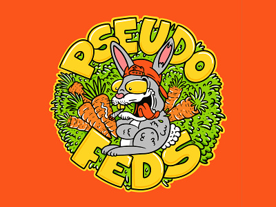Pseudo Feds Stickers designed by Joe Tamponi california cartoon design illustration joe tamponi punk rock skateboard graphics skateboarding art summer surf