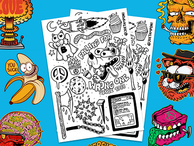 Free coloring page! Illustration Doodle project #1