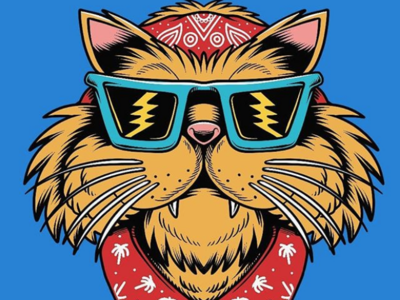 Street Cali Cat beach california cartoon design illustration punk rock skate skateboard graphics skateboarding art summer sun surf