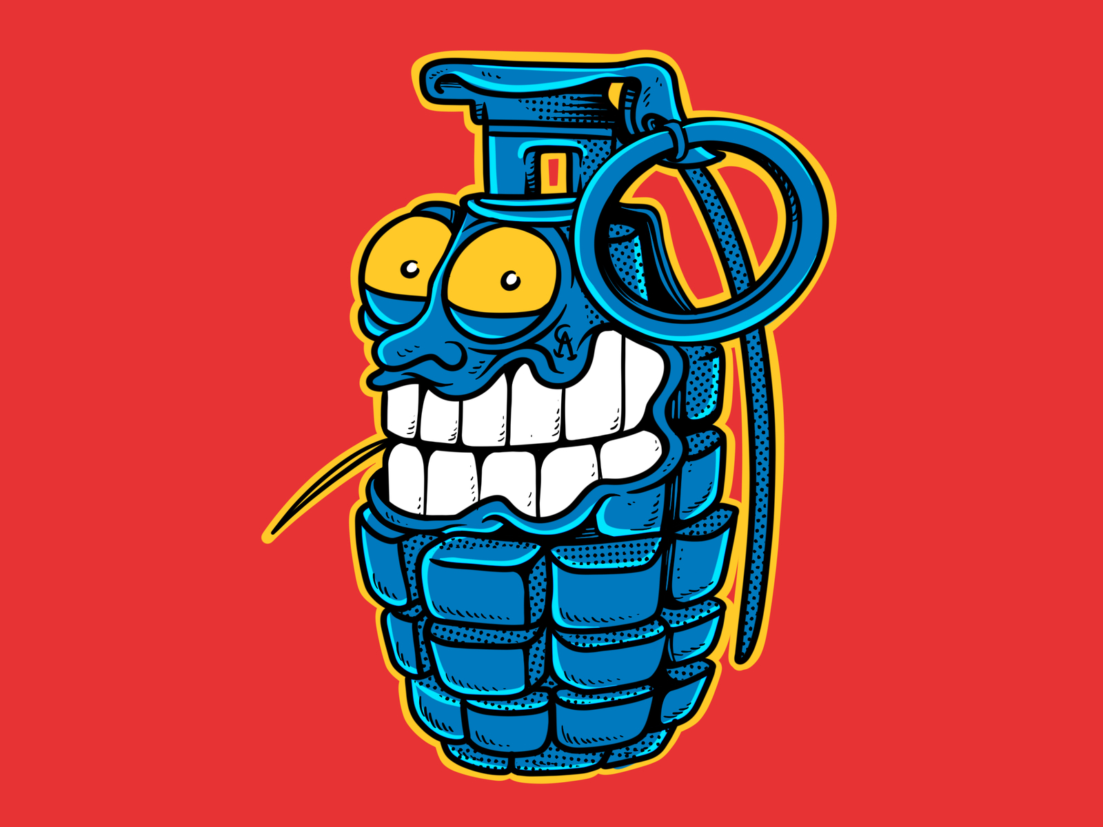 Grenade And Toothpick - drawn By Joe Tamponi by Joe Tamponi on Dribbble