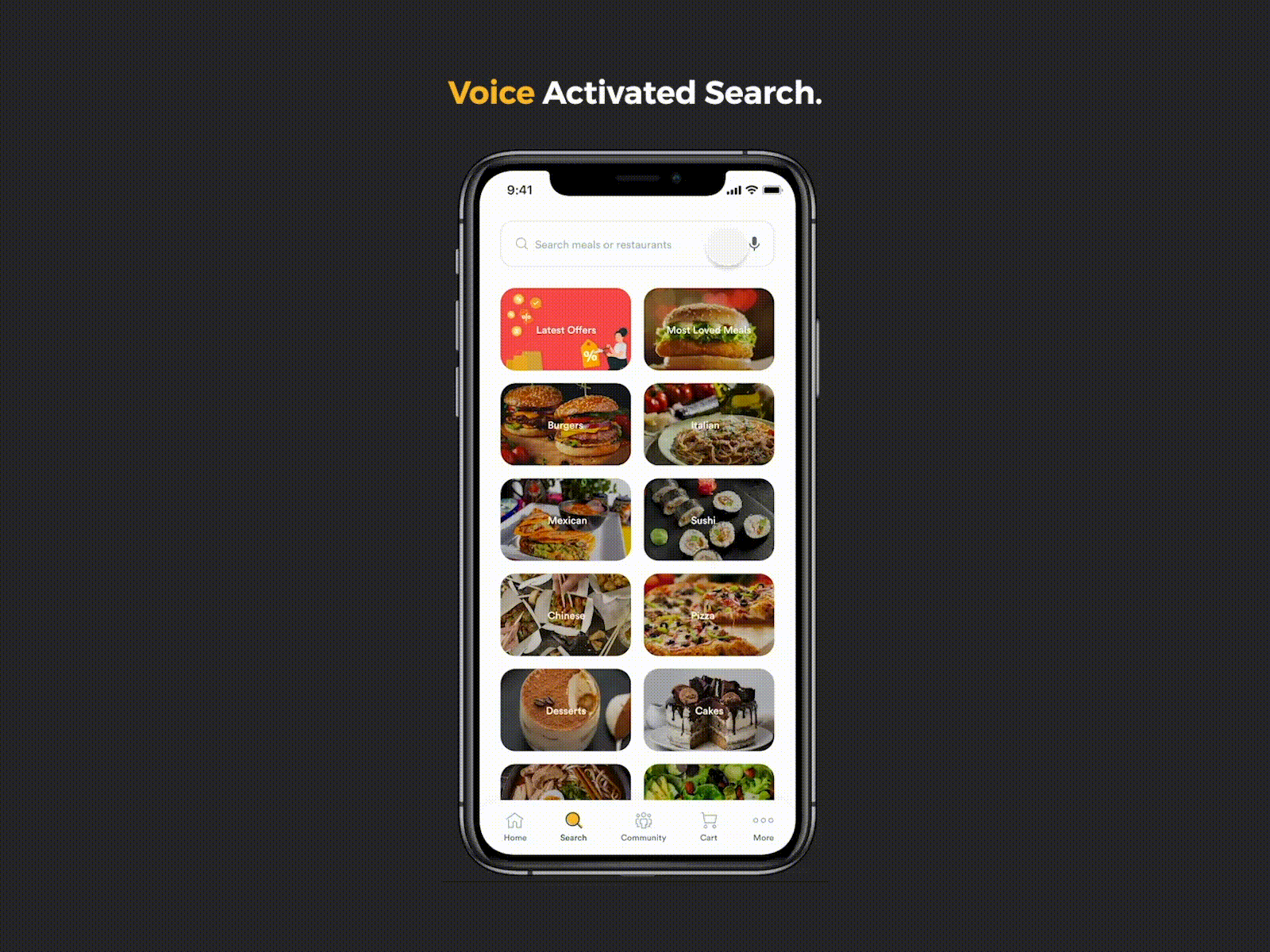 Voice Activated Search app assistive technology design mobile app ui ux voice activated search
