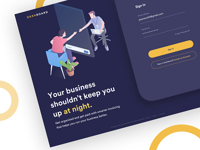 Dashboard Sign In dark ui dashboard design ui ux web