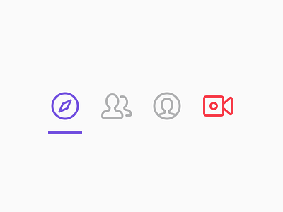 Tab bar icons app broadcast crowdfunding iconography icons ios livestream stroke tab bar ui vector