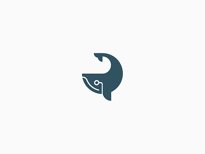 Concept B branding email logo logomark mail monocle whale