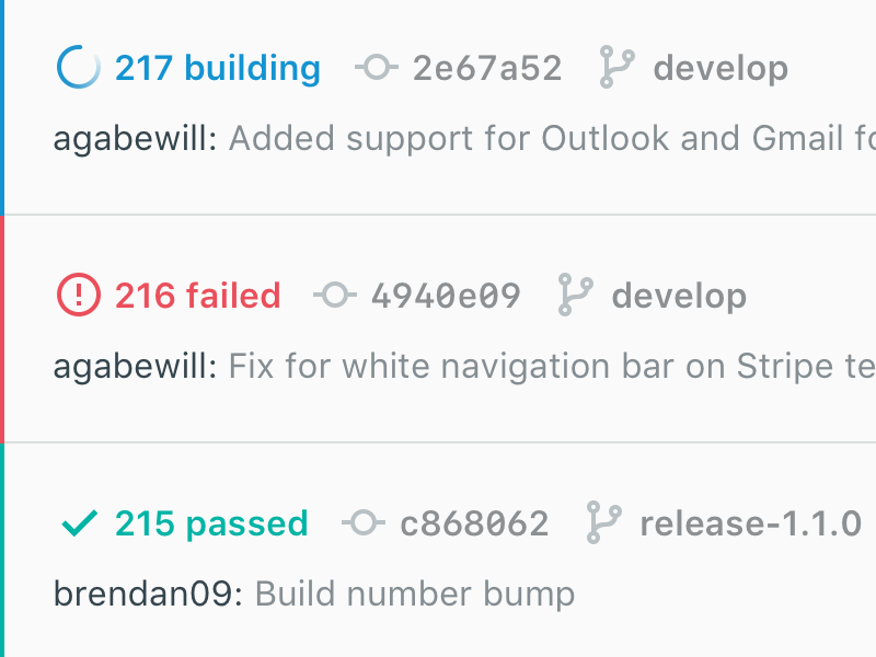 Builds web app templating email deploy build system git