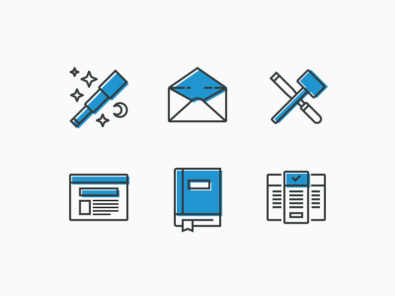 Empty state icons illustration line art offset iconography icon empty state email