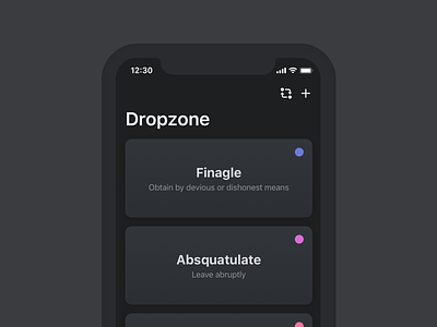 Dropzone mobile automation dark ui drag and drop dropzone ios 11 iphone x workflow