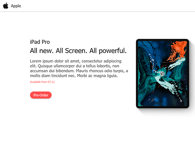 Apple iPad Pro Site apple branding design flat ipad ipad pro ui web