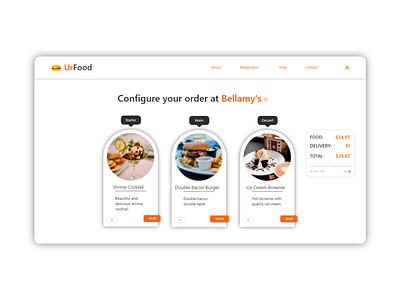 UrFood Landing Page adobe xd challenge design landing page ui