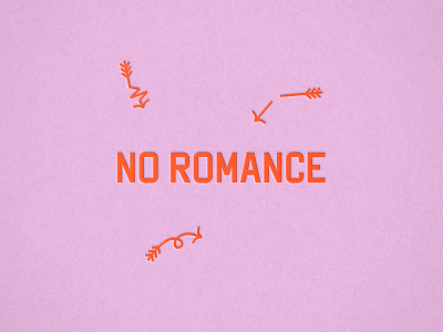 No Romance design graphic design lettering letters pink type type design typography