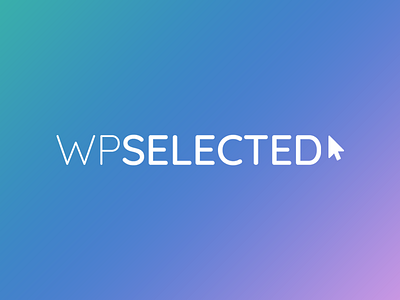 WPSelected Logo branding creative debut design flat identity logo minimal theme typography ui ux vector web website wordpress