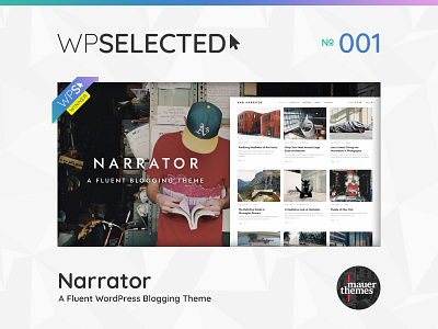 WPSelected Winner Series 001 blog blogging creative design editorial magazine minimal theme typography ui ux web website wordpress