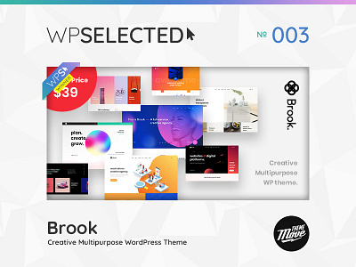 WPSelected Winner Series 003 agency blog blogging creative design editorial gallery magazine multipurpose photography portfolio shop shopping theme ui ux web website woocommerce wordpress