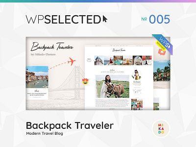 WPSelected Winner Series 005 blog blogging creative design editorial journal magazine theme travel ui ux web website wordpress