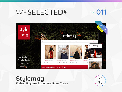 WPSelected Winner Series 011 blog blogging creative design editorial journal magazine template theme ui ux web website wordpress