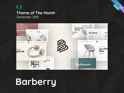 WPSelected Theme Of The Month December 2018 Barberry awards creative design rewards shop shopping store template theme ui ux web website woocommerce wordpress