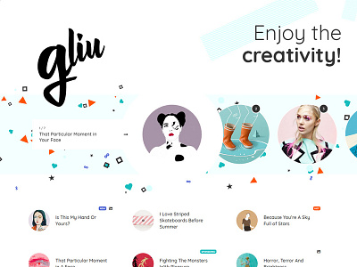 Gliu - WordPress Creative Blog Theme blog blogging colorful creative design editorial journal magazine template theme ui ux web webdesign website wordpress