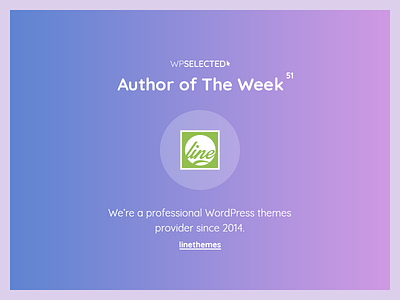 WPSelected - Author of The Week - 51 awards creative design rewards template theme ui ux web website wordpress