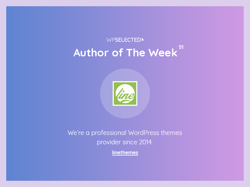 WPSelected - Author of The Week - 51 creative design theme template ui ux web wordpress website rewards awards