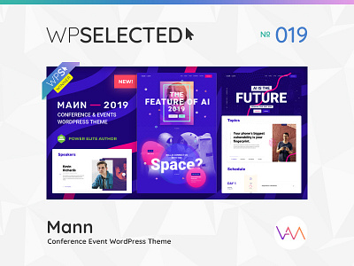 WPSelected Winner Series 019 creative design events template theme ui ux web webdesign website wordpress