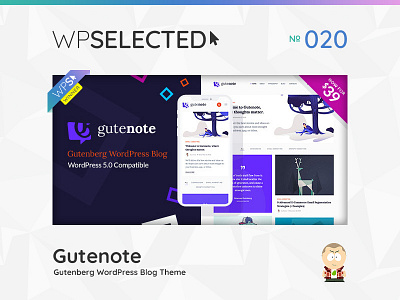 WPSelected Winner Series 020 blog blogging creative design editorial journal magazine template theme ui ux web webdesign website wordpress