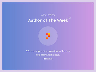 WPSelected - Author of The Week - 52 awards creative design rewards template theme ui ux web webdesign website wordpress