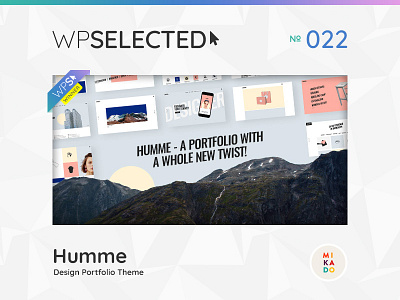 WPSelected Winner Series 022 agency creative design gallery photography portfolio template theme ui ux web webdesign website wordpress