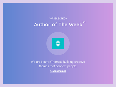 WPSelected - Author of The Week - 54 awards creative design rewards template theme ui ux web webdesign website wordpress