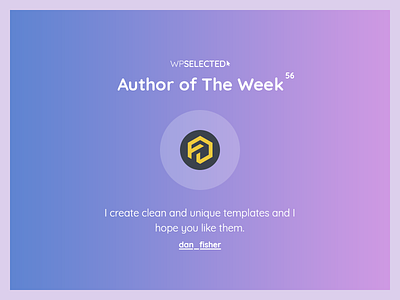 WPSelected - Author of The Week - 56 awards creative design rewards template theme ui ux web webdesign website wordpress