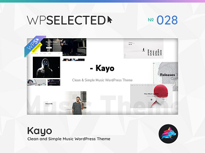 WPSelected Winner Series 028 artists clean creative design music musicians simple template theme ui ux web webdesign website wordpress