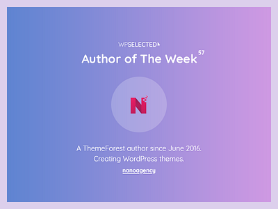 WPSelected - Author of The Week - 57 awards creative design rewards template theme ui ux web webdesign website wordpress