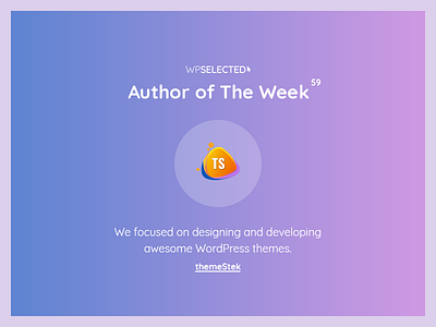 WPSelected - Author of The Week - 59 awards creative design rewards template theme ui ux web webdesign website wordpress