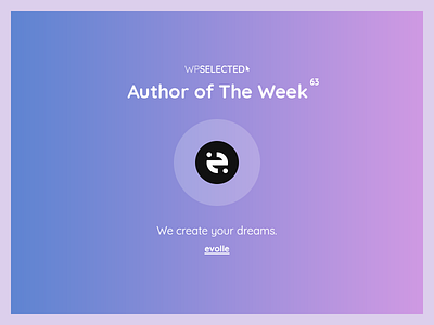 WPSelected - Author of The Week - 63 awards creative design rewards template theme ui ux web webdesign website wordpress