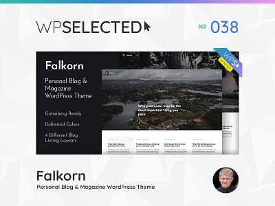 WPSelected Winner Series 038 agency awards creative design gallery photography portfolio rewards template theme ui ux web webdesign website wordpress