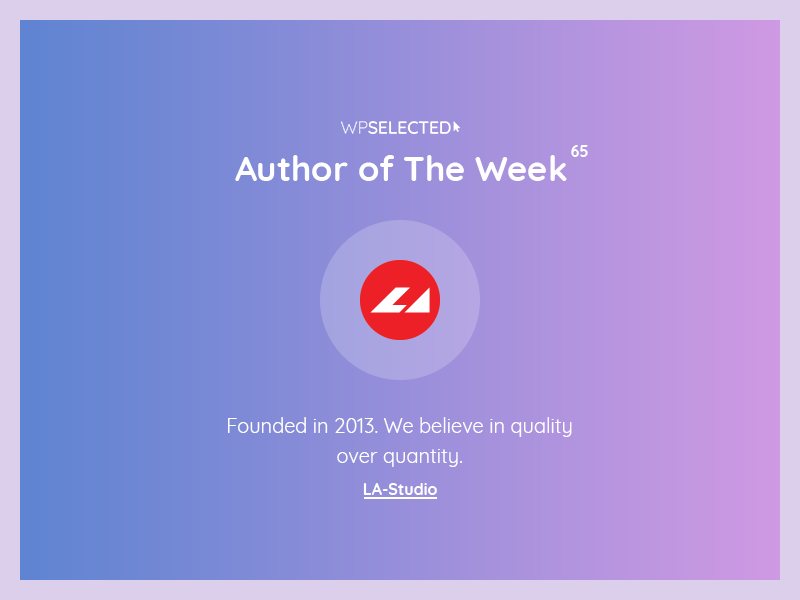 WPSelected - Author of The Week - 65 awards rewards webdesign website wordpress web ux ui template theme design creative
