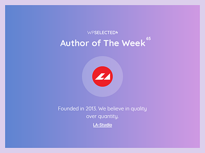 WPSelected - Author of The Week - 65