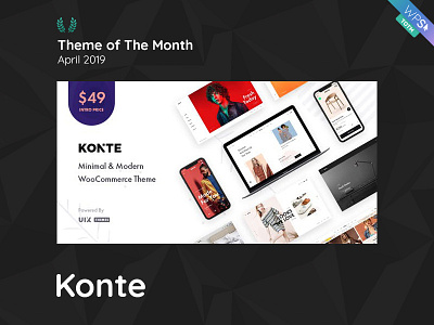 WPSelected Theme Of The Month April 2019 Konte agency awards creative design gallery photography portfolio rewards template theme ui ux web webdesign website wordpress