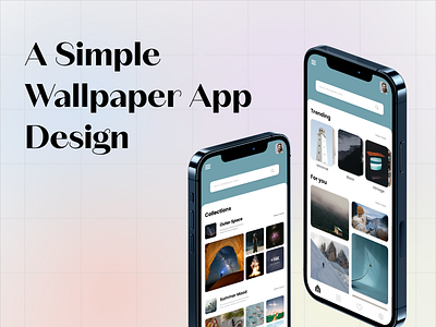 Wallpaper App UI Design adobexd app design app ui design dribble minimal design modern simple simple app design trend ui design wallpaper app desigm