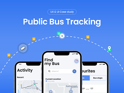 Public Bus Tracking app design bus bus ticket booking bus tracking case study design easy app live tracking location map minimal new case study public transport simple project ui design ux casestudy