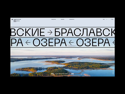 Braslav Lakes National Park Website animation concept design lakes national park nature typogaphy ui ux website