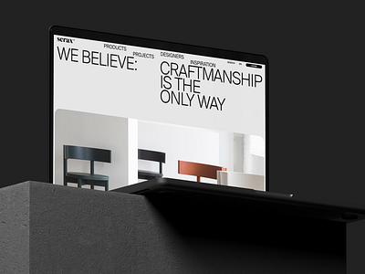Serax™ animation brand branding clean concept craftmanship design furniture ui ux