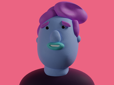 Clay-doh! 3d blender character character design clay color cute illustration lowpoly